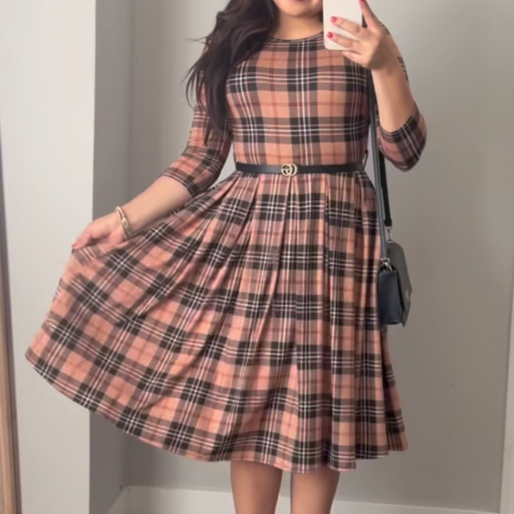 THE DARLING STYLE plaid dress